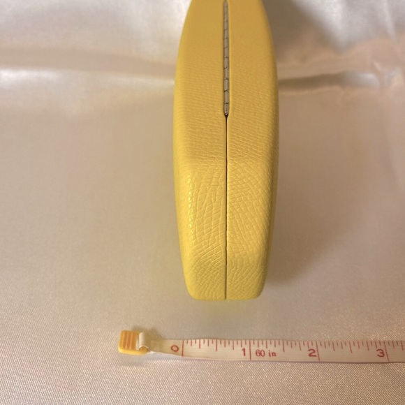 Swarovski Sunglasses Case,Yellow Hard Leather Clamshell, Yellow Cloth, Auth Card main image 4